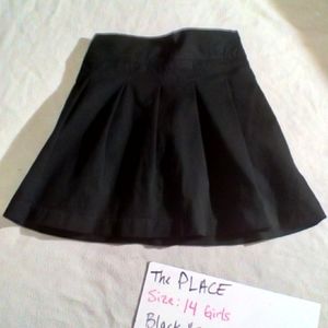 Girl's size 14. The Place-Black pleated skirt